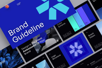 Saga Brand Guideline PowerPoint Template